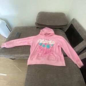 pink spider hoodie
